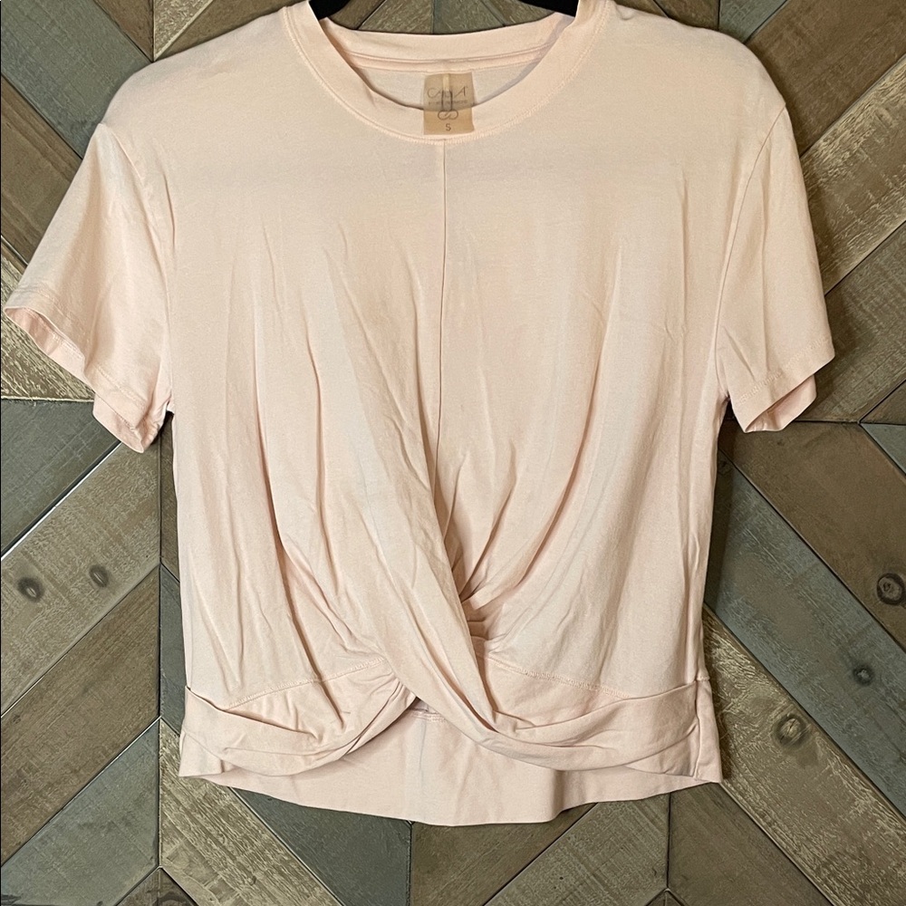 Calia Soft Pink Short Sleeve Twist Tee